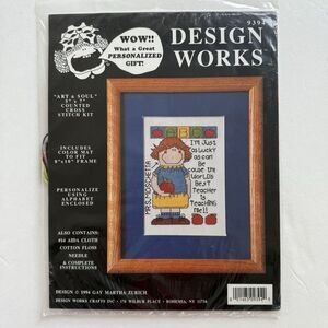 1994 Design Works Art & Soul World's Best Teacher 9394 Counted Cross Stitch NOS